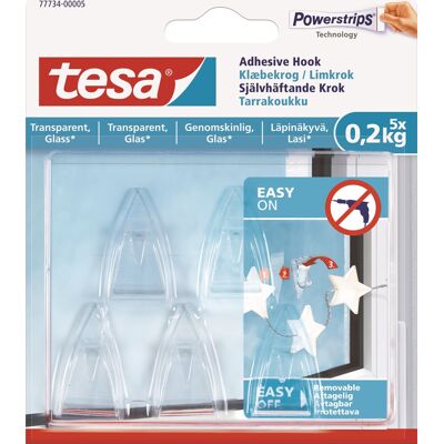Tesa Klæbekrog, Transparent/glas, <0,2 Kg Tesa Klæbekrog, Transparent/glas, <0,2 Kg