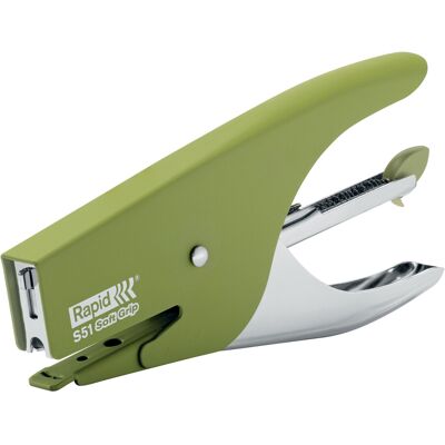 Rapid S51 Soft Grip Hæftetang 15 Ark Grøn Rapid S51 Soft Grip Hæftetang 15 Ark Grøn