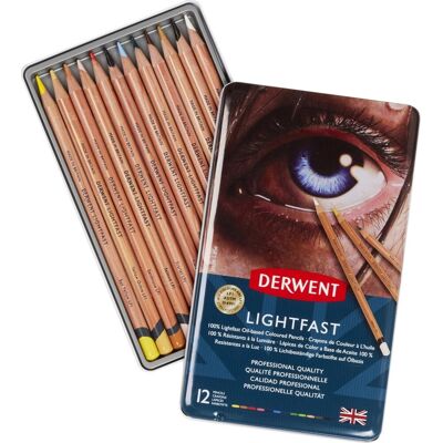 Derwent Lightfast Farveblyanter 12 Farver Derwent Lightfast Farveblyanter 12 Farver