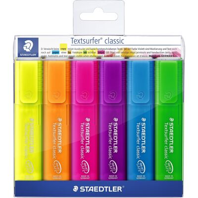 Staedtler Highlighter Rainbow 6 Farver Staedtler Highlighter Rainbow 6 Farver