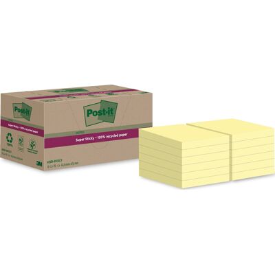 Post-It Super Sticky Notes Rec. Gul 47x47 Mm Post-It Super Sticky Notes Rec. Gul 47x47 Mm