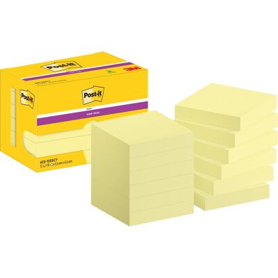 Post-It Super Sticky Notes 47x47 Mm Gul Post-It Super Sticky Notes 47x47 Mm Gul