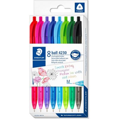 Staedtler 4230 Kuglepen M 8 Farver Staedtler 4230 Kuglepen M 8 Farver