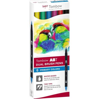 Tombow Dual Penseltusser Primære 6 Stk. Tombow Dual Penseltusser Primære 6 Stk.