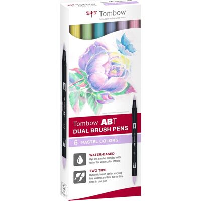 Tombow Dual Penseltusser Pastel 6 Stk. Tombow Dual Penseltusser Pastel 6 Stk.