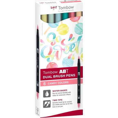 Tombow Dual Penseltusser Candy 6 Stk. Tombow Dual Penseltusser Candy 6 Stk.