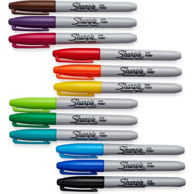 Sharpie Permanent Marker F 12 Farver Sharpie Permanent Marker F 12 Farver