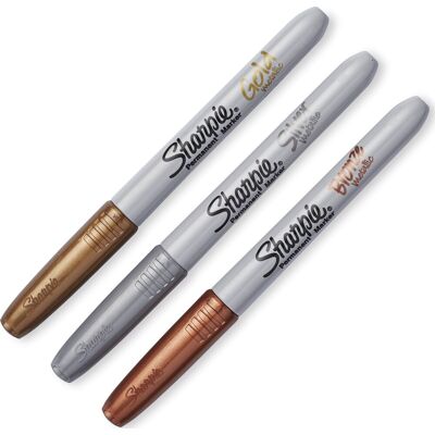 Sharpie Permanent Marker F Guld, Sølv, Bronze Sharpie Permanent Marker F Guld, Sølv, Bronze