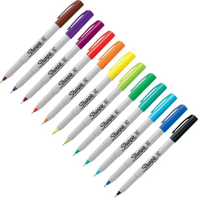 Sharpie Permanent Marker Uf 12 Farver Sharpie Permanent Marker Uf 12 Farver
