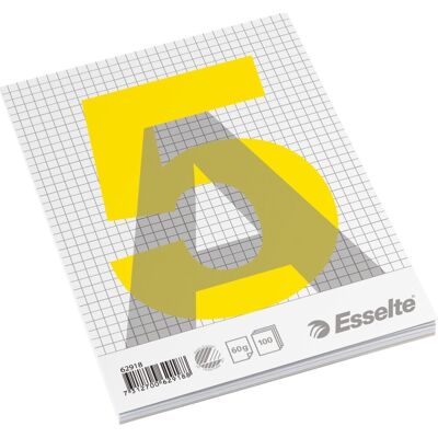 Esselte Blok A5 Toplimet Kvadreret 100 Ark Esselte Blok A5 Toplimet Kvadreret 100 Ark