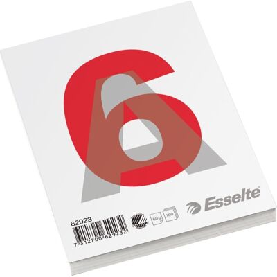 Esselte Blok A6 Toplimet Blank 100 Ark Esselte Blok A6 Toplimet Blank 100 Ark