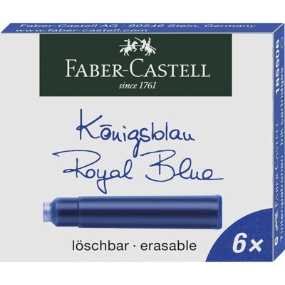 Faber-Castell Eu Refill Fyldepen Blå 6 Stk. Faber-Castell Eu Refill Fyldepen Blå 6 Stk.