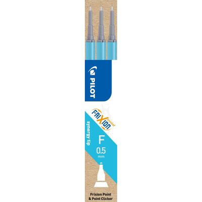 Pilot Frixion Point Refill F Lyseblå 3 Stk. Pilot Frixion Point Refill F Lyseblå 3 Stk.