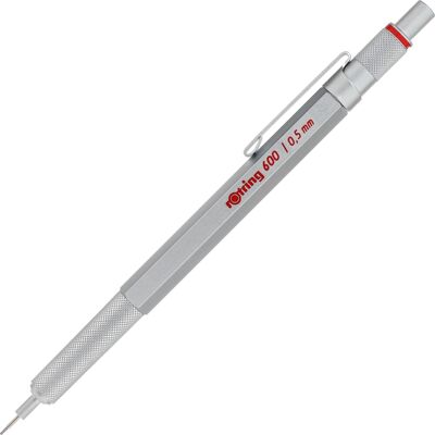Rotring 600 Stiftblyant 0,5 Mm Sølv Rotring 600 Stiftblyant 0,5 Mm Sølv