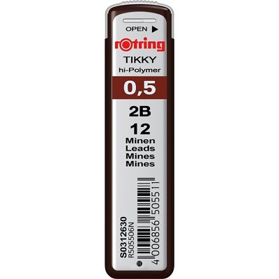 Rotring Tikky Stifter 2b 0,5 Mm 12 Stk. Rotring Tikky Stifter 2b 0,5 Mm 12 Stk.