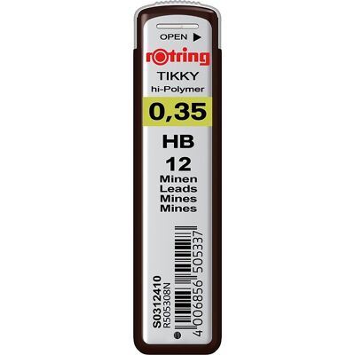 Rotring Tikky Stifter Hb 0,35 Mm 12 Stk. Rotring Tikky Stifter Hb 0,35 Mm 12 Stk.