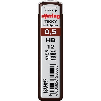 Rotring Tikky Stifter Hb 0,5 Mm 12 Stk. Rotring Tikky Stifter Hb 0,5 Mm 12 Stk.