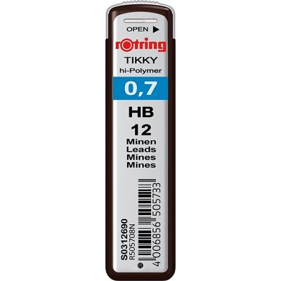 Rotring Tikky Stifter Hb 0,7 Mm 12 Stk. Rotring Tikky Stifter Hb 0,7 Mm 12 Stk.