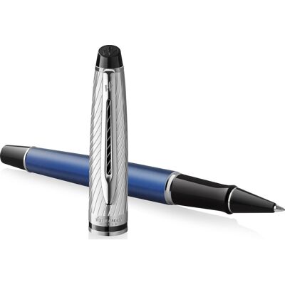 Waterman Expert Deluxe Metallic Blue Rollerpen F Waterman Expert Deluxe Metallic Blue Rollerpen F