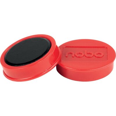 Nobo Whiteboard Magneter Ø38 Mm, Rød, 10 Stk. Nobo Whiteboard Magneter Ø38 Mm, Rød, 10 Stk.