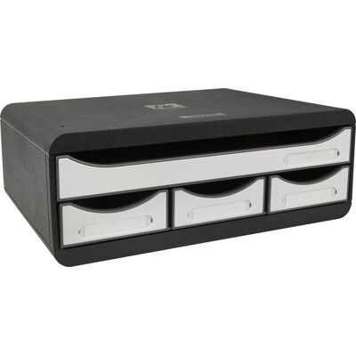 Exacompta Toolbox Skuffekabinet, 4, Sort/g. Hvid Exacompta Toolbox Skuffekabinet, 4, Sort/g. Hvid