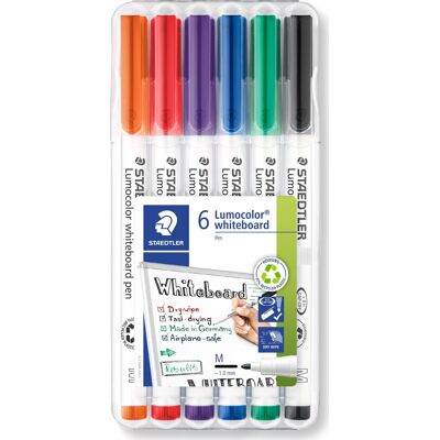 Staedtler 301 Whiteboard Marker 6 Farver Staedtler 301 Whiteboard Marker 6 Farver