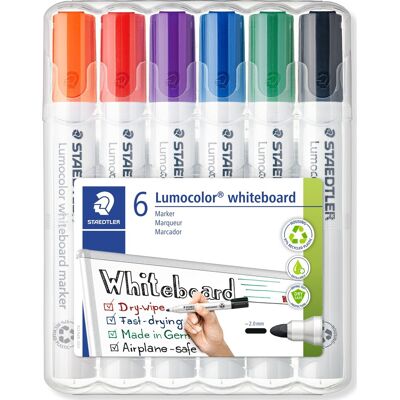 Staedtler 351 Whiteboard Marker 6 Farver Staedtler 351 Whiteboard Marker 6 Farver