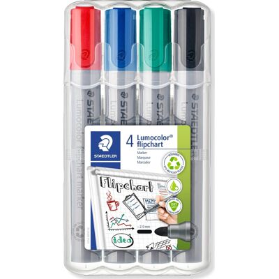 Staedtler 356 Flipover Marker 4 Farver Staedtler 356 Flipover Marker 4 Farver