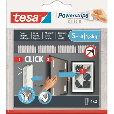 Tesa Powerstrips Click, Small, 4 Par Tesa Powerstrips Click, Small, 4 Par