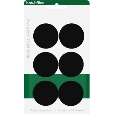 Office Magneter Til Whiteboard 30mm. 6 Stk, Sort Office Magneter Til Whiteboard 30mm. 6 Stk, Sort