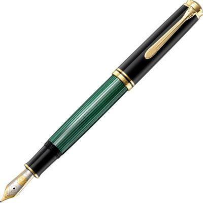 Pelikan Souverän 1000 Fyldepen, B, Black/green Pelikan Souverän 1000 Fyldepen, B, Black/green
