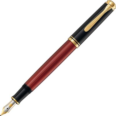 Pelikan Souverän 400 Fyldepen, M, Black/red Pelikan Souverän 400 Fyldepen, M, Black/red