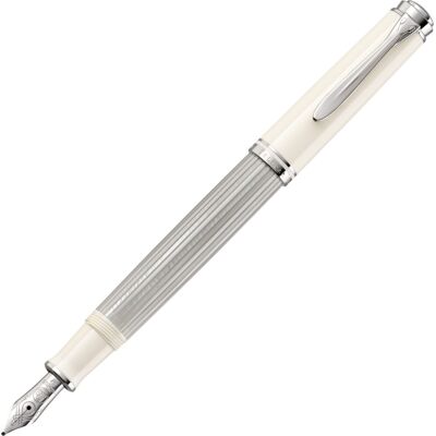 Pelikan Souverän 405 Fyldepen, F, White Pelikan Souverän 405 Fyldepen, F, White