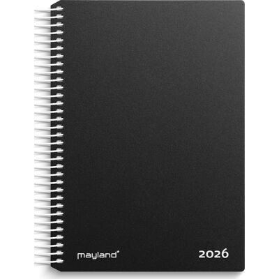 Mayland 2026 Spiralkalender, Plast, Sort Mayland 2026 Spiralkalender, Plast, Sort