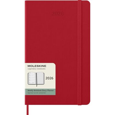 Moleskine 2026 Kalender H Uge L Rød Moleskine 2026 Kalender H Uge L Rød