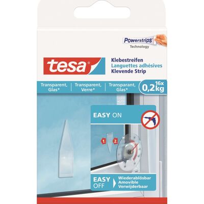 Tesa Dobbeltklæbende Strips 16 Stk. Tesa Dobbeltklæbende Strips 16 Stk.