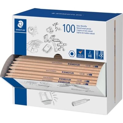 Staedtler 123 Natur Blyant Hb 100 Stk. Staedtler 123 Natur Blyant Hb 100 Stk.