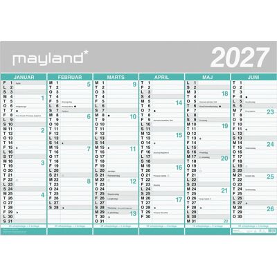 Mayland 26/27 Kæmpekalender, 2x6 Mdr. Mayland 26/27 Kæmpekalender, 2x6 Mdr.