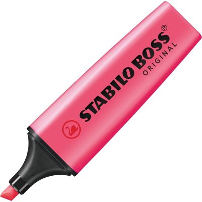 STABILO BOSS ORIGINAL Marker - Pink, Skæv spids STABILO BOSS ORIGINAL Marker - Pink, Skæv spids