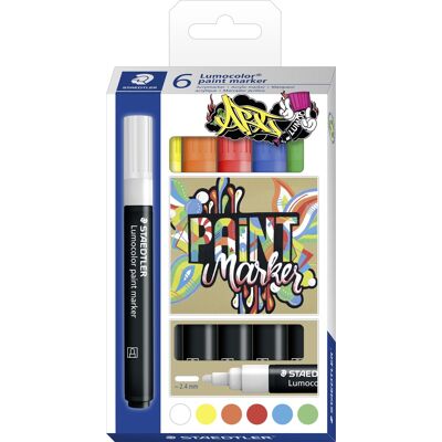 Staedtler 349 Paintmarker, 6 Farver Staedtler 349 Paintmarker, 6 Farver