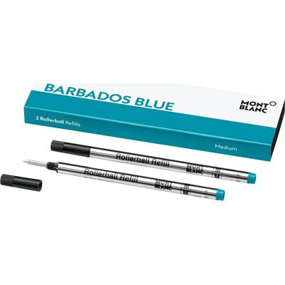 Montblanc Refill, Rollerball, M, 2 Stk., Barb. Blå Montblanc Refill, Rollerball, M, 2 Stk., Barb. Blå