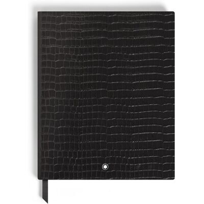Montblanc Notesbog Croco, Large, Linjeret, Black Montblanc Notesbog Croco, Large, Linjeret, Black