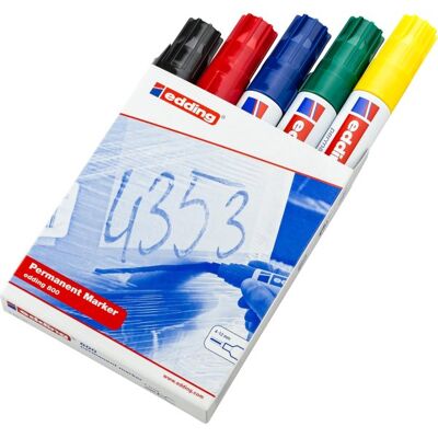 Edding 800 Permanent Marker 5 Farver Edding 800 Permanent Marker 5 Farver