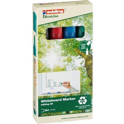 Edding 29 Ecoline Whiteboard Marker 4 Farver Edding 29 Ecoline Whiteboard Marker 4 Farver