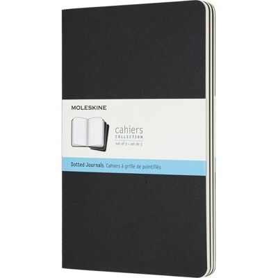 Moleskine Cahier Notesbog L Dot. Sort Moleskine Cahier Notesbog L Dot. Sort