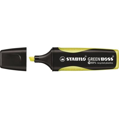 STABILO GREEN BOSS Highlighter - Dobbelt spids - Genanvendt STABILO GREEN BOSS Highlighter - Dobbelt spids - Genanvendt