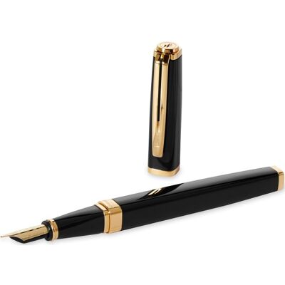 Waterman Exception S.Laque Black Gt Fyldepen F Waterman Exception S.Laque Black Gt Fyldepen F