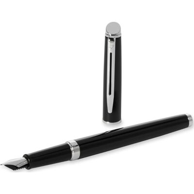 Waterman Hémisphère Black Lacquer Ct Fyldepen M Waterman Hémisphère Black Lacquer Ct Fyldepen M