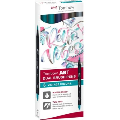 Tombow Dual Penseltusser Vintage 6 Stk. Tombow Dual Penseltusser Vintage 6 Stk.