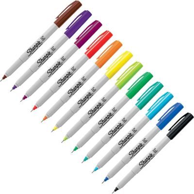 Sharpie Permanent Marker Uf 12 Farver Sharpie Permanent Marker Uf 12 Farver